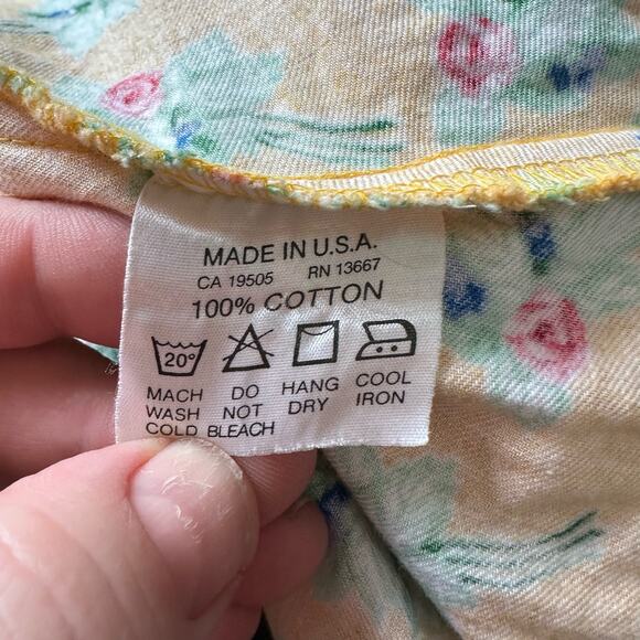 Mousefeathers Mustard Yellow Floral Prairie Ruffle Dress 5 5T Peter Pan Collar - Picture 7 of 8